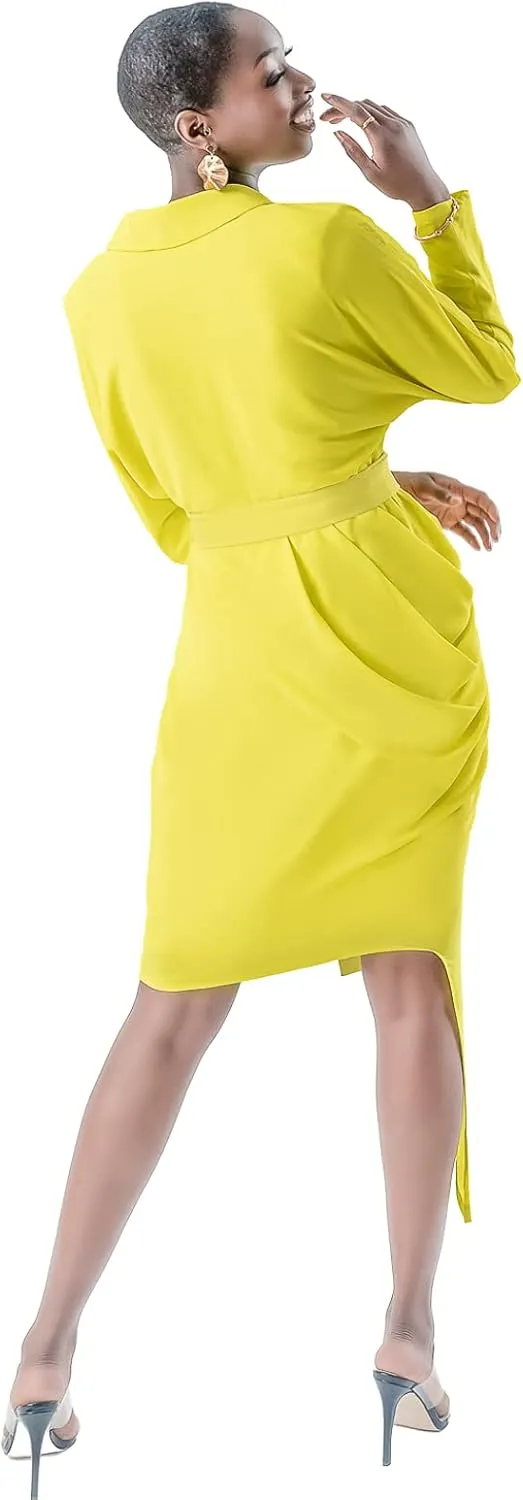 Pantora Women's Wanda Draped Asymmetrical Wrap Dress