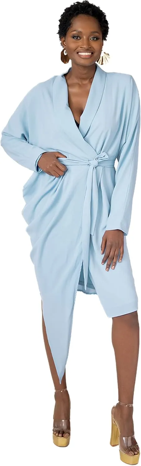 Pantora Women's Wanda Draped Asymmetrical Wrap Dress