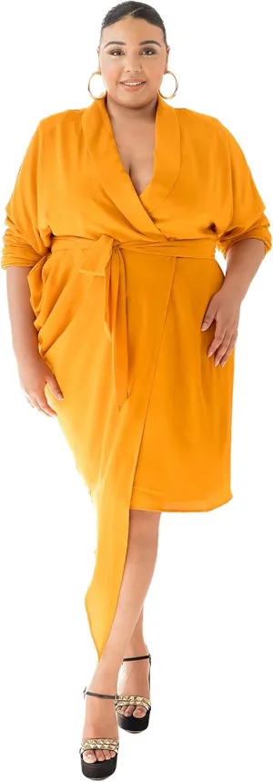 Pantora Women's Wanda Draped Asymmetrical Wrap Dress
