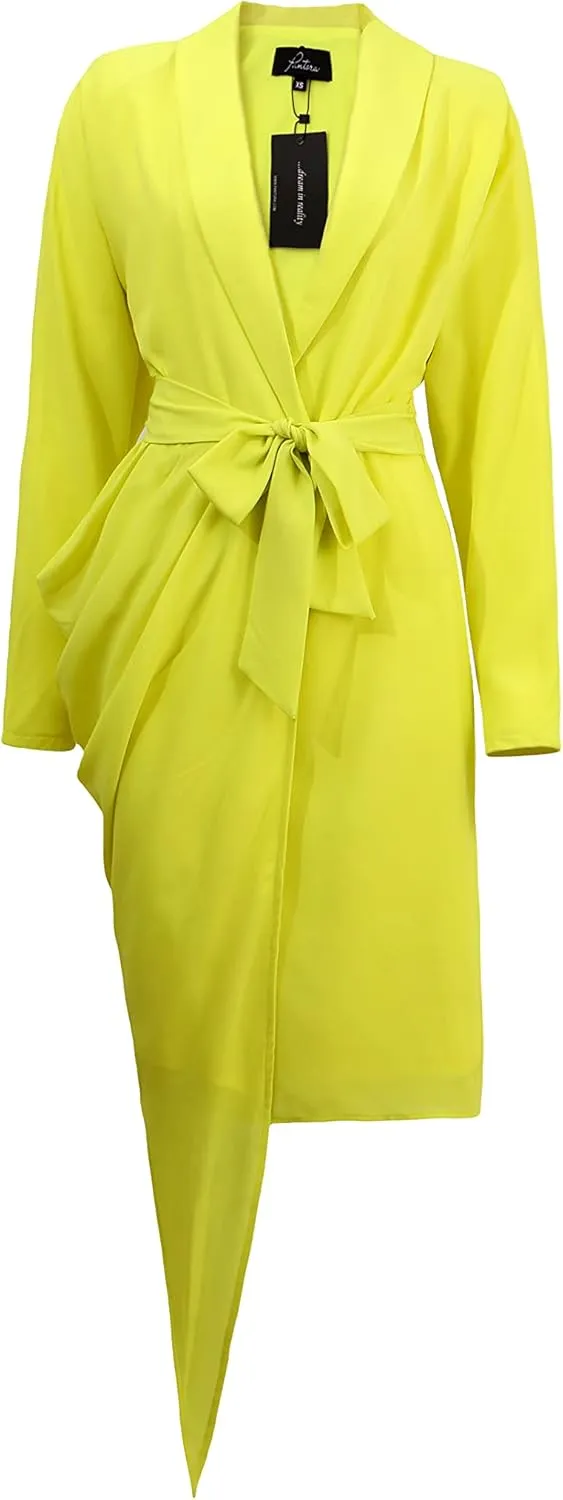 Pantora Women's Wanda Draped Asymmetrical Wrap Dress