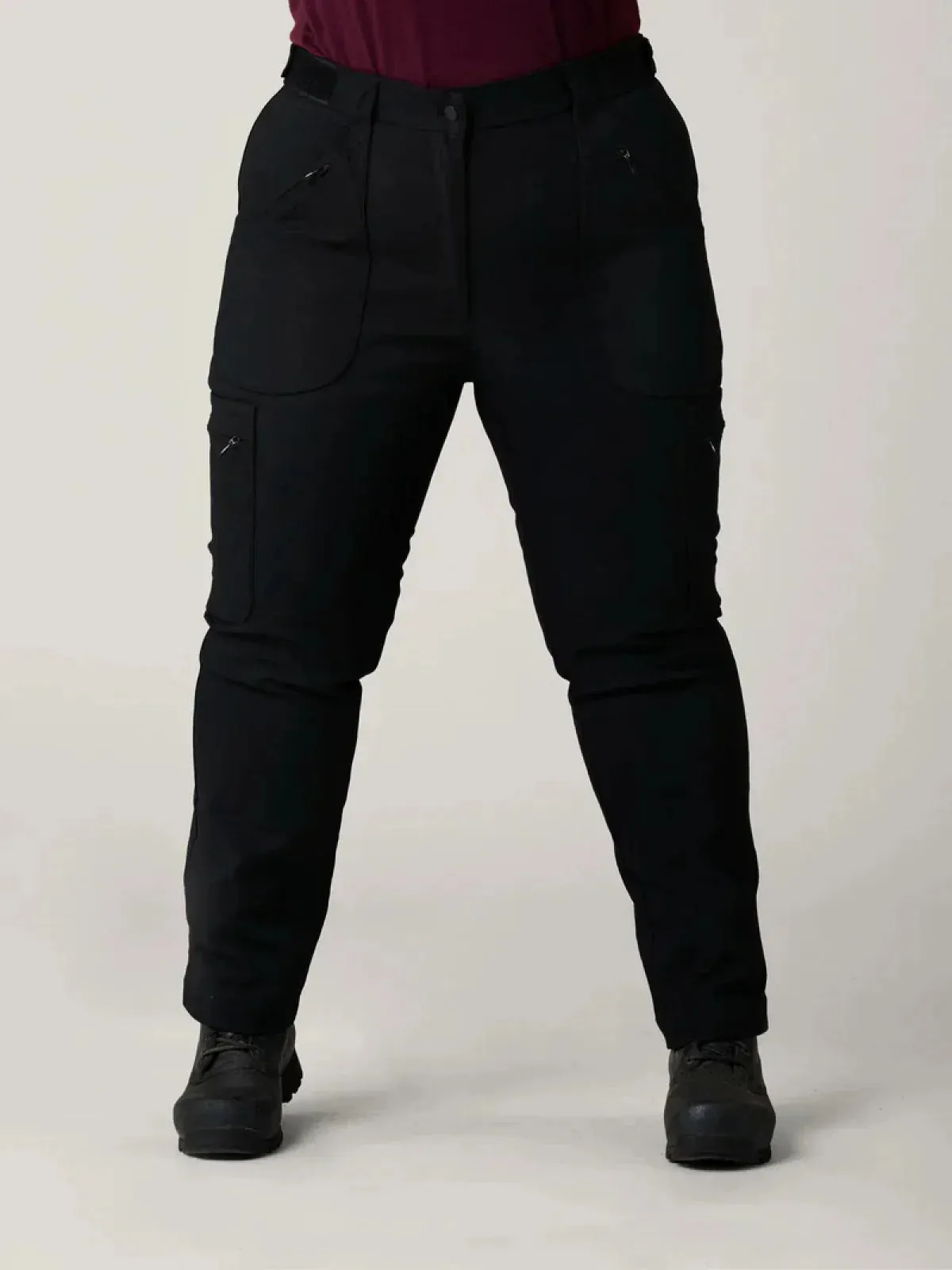 Pants with adjustable waist black