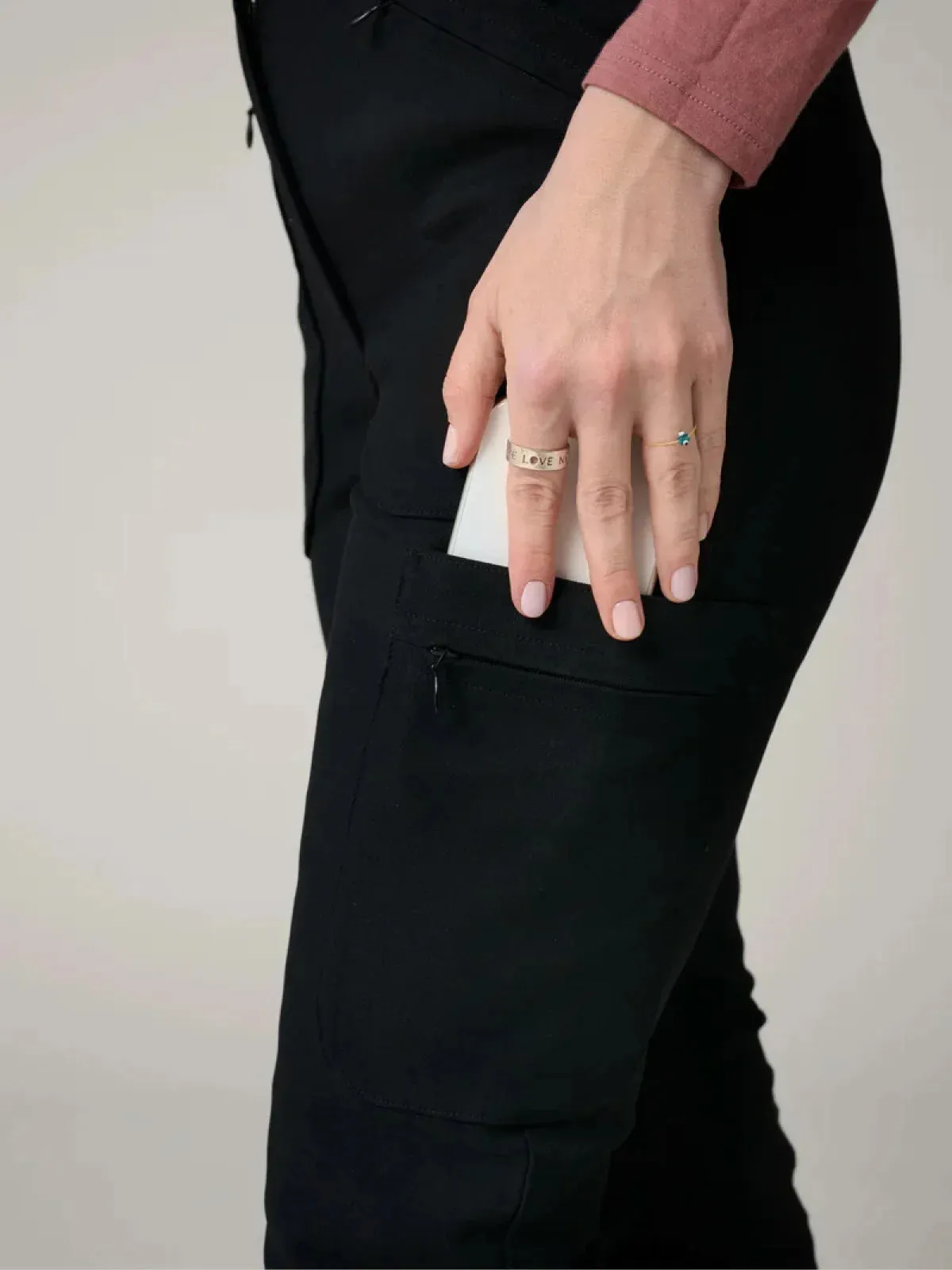 Pants with adjustable waist black