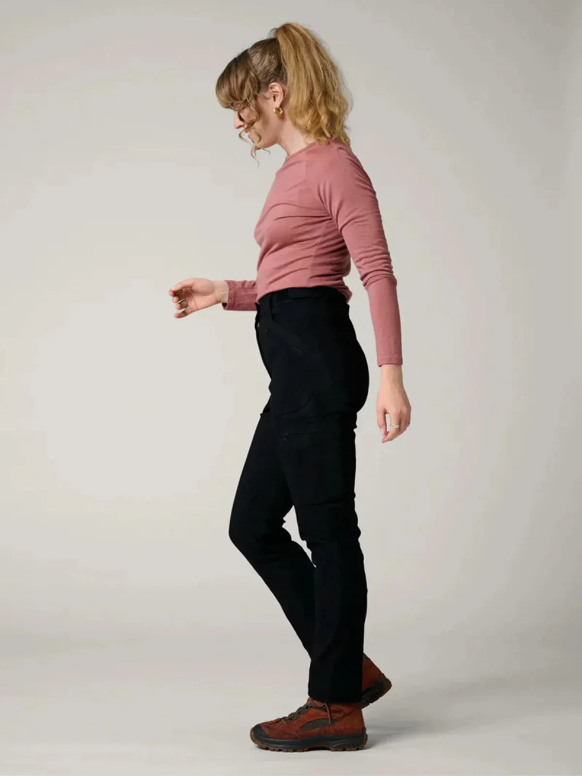 Pants with adjustable waist black