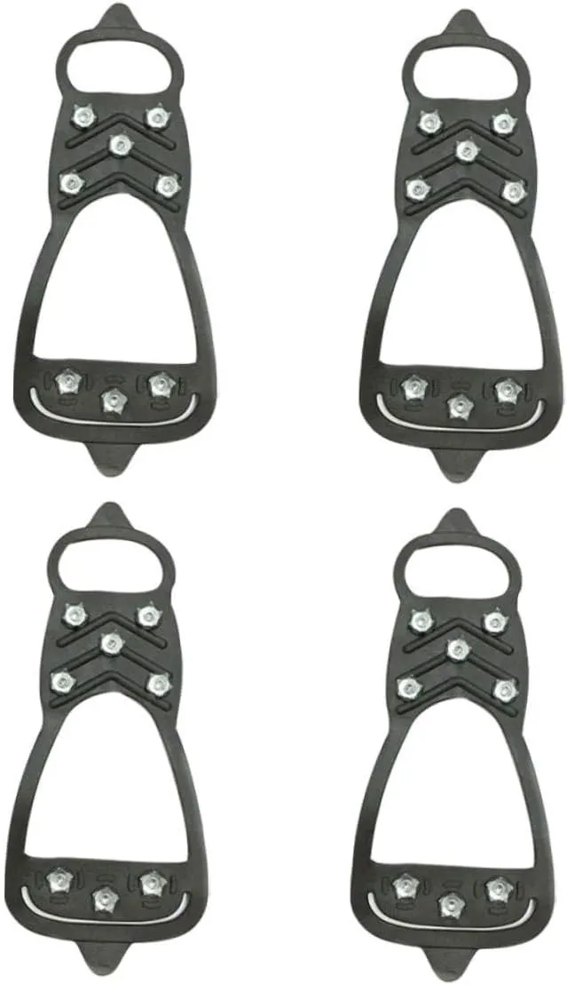 PartyKindom Anti-Slip Eight-Tooth Crampons Claw Outdoor Cleats Snowshoes Snow Mountain Crampons Mountaineering
