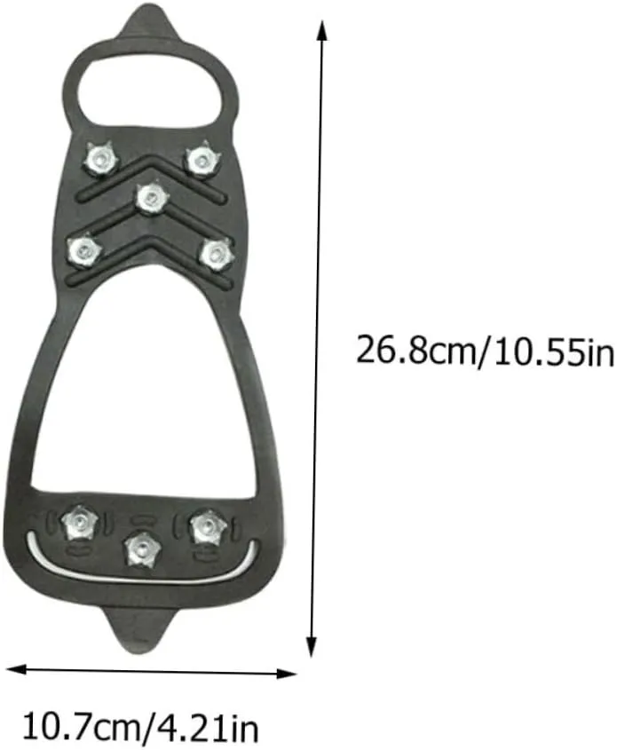 PartyKindom Anti-Slip Eight-Tooth Crampons Claw Outdoor Cleats Snowshoes Snow Mountain Crampons Mountaineering