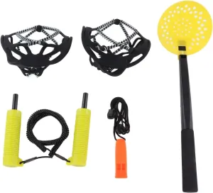 PerGar Ice Fishing Safety Tool kit, Telescopic ice Axe Safety Pick, Stainless Steel ice Axe Set, Nonslip crampons Spike Shoes for ice Fishing