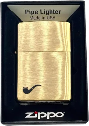 Personalized ZIPPO Classic Pipe Windproof Oil Lighter Engraving (Gold)