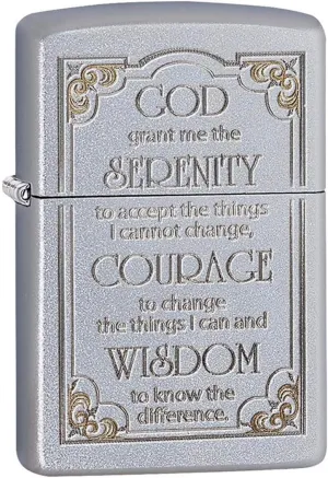 Personalized ZIPPO Lighter Serenity Prayer - Free Engraving (28458) - Christmas, Halloween & Valentines Day Gift