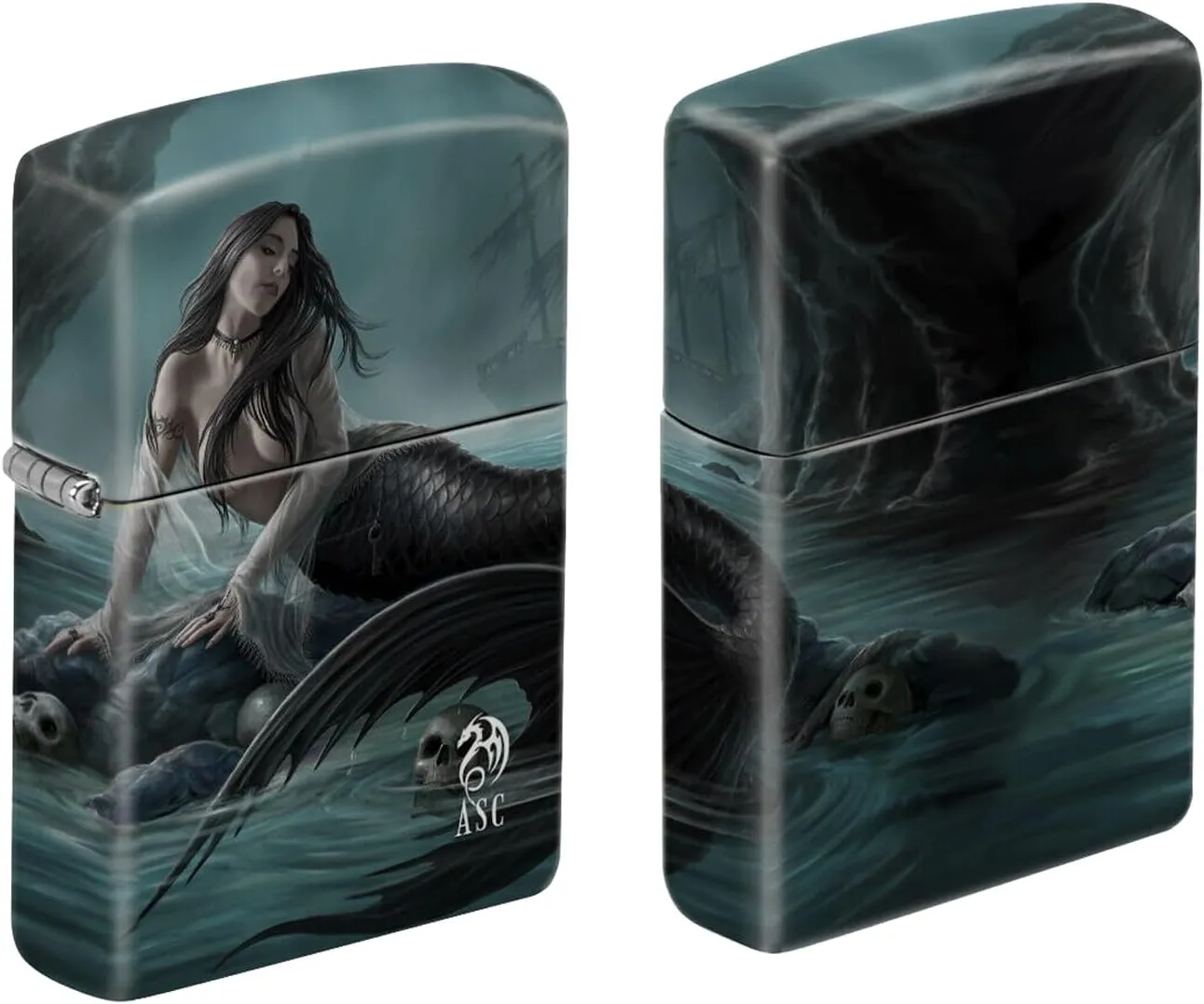 Personalized Zippo Windproof Anne Stokes Mermaid Lighter - Engraving (4846) - Christmas, Halloween & Valentines Day Gift