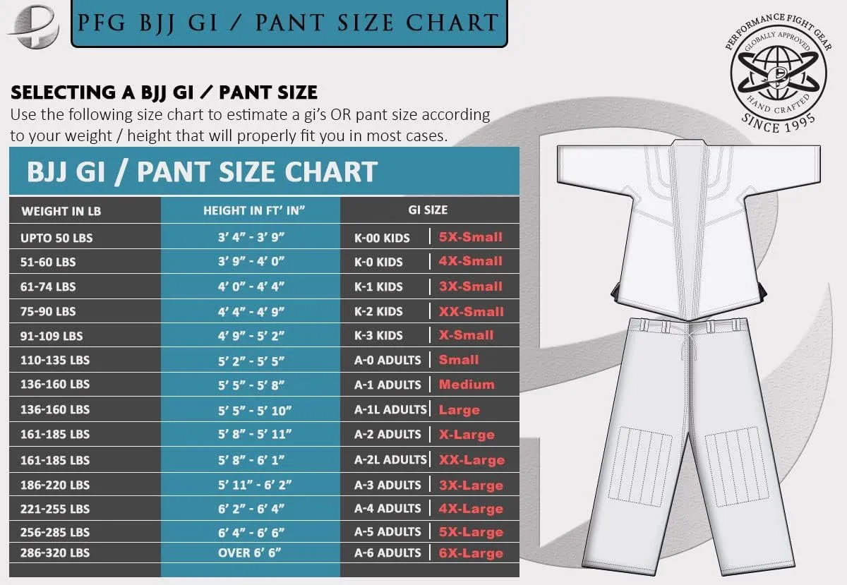 PFG Vital Brazilian Jiu-Jitsu Kimono BJJ Gi Uniform Gi - Kids Adults Unisex White Belt Included