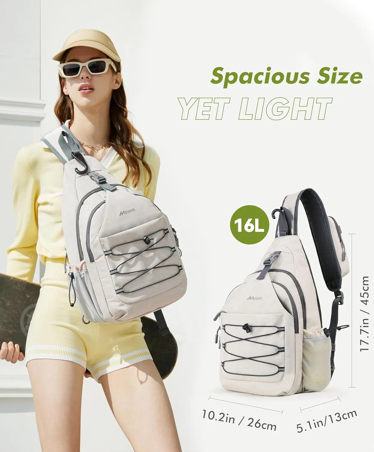 Pickleball Bag for Women and Men Sling Crossbody Backpack for Tennis with Adjustable Shoulder Strap Fence Hook and Paddles Cover Sports Accessories Pickle Ball Equipment Gifts