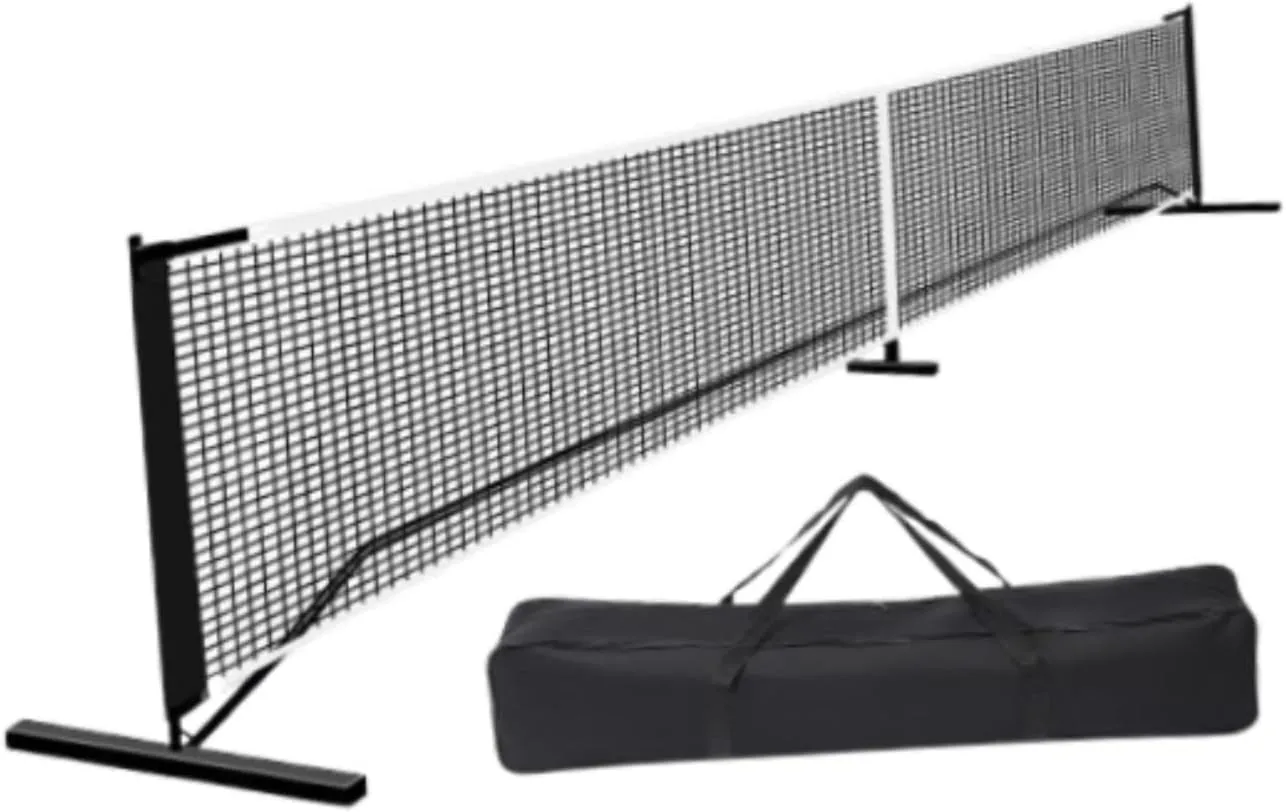 Pickleball Net System Driveway Matches 22ft Regulation Size Pickleball Net with Carrying Bag for Parties Indoor and Outdoor