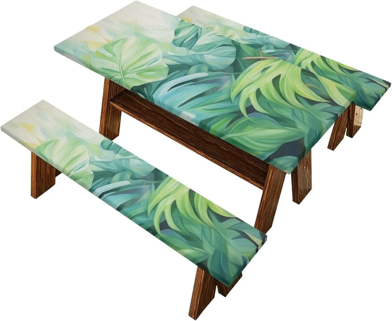 Picnic Table Cover with Bench Covers Leaves Table Covers for 8 Foot Tables Outdoor Camping Picnic Tablecloth 3 Piece Set Camping Gear Essentials Rv Accessories