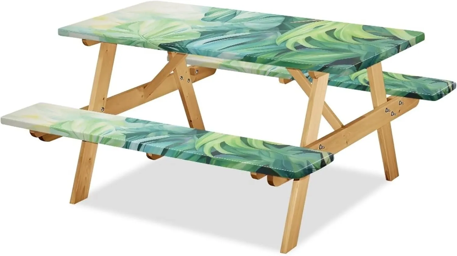Picnic Table Cover with Bench Covers Leaves Table Covers for 8 Foot Tables Outdoor Camping Picnic Tablecloth 3 Piece Set Camping Gear Essentials Rv Accessories