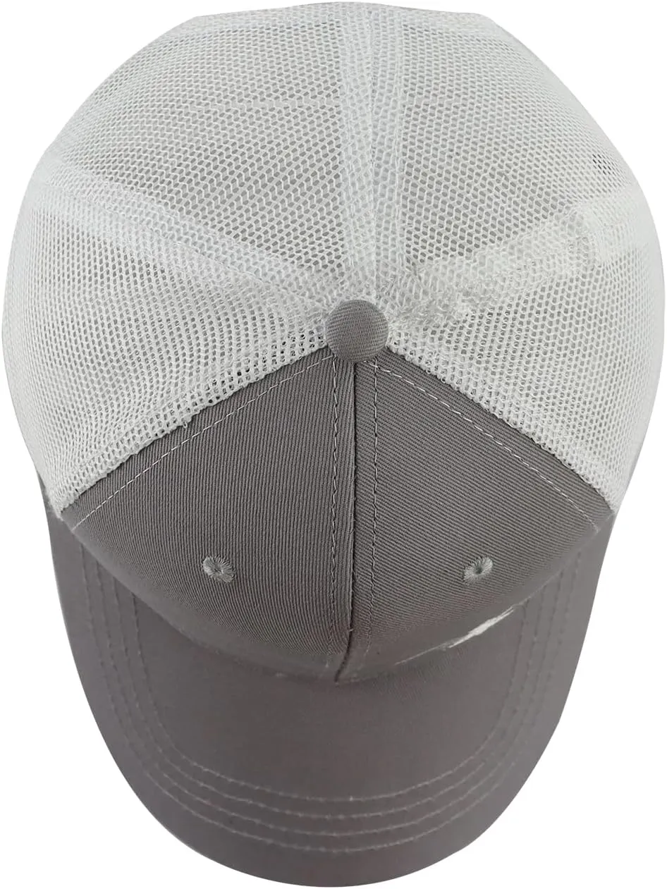 Pine Tree Mountain Trucker Hat for Men Women, Funny Embroidered Cotton Camping Hiking Wilderness Mesh Baseball Cap