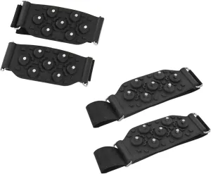 pistro 2X 7 Steel Traction Cleats Crampons Anti Slip Spikes Grips for Ice Snow Universal Fit Adults