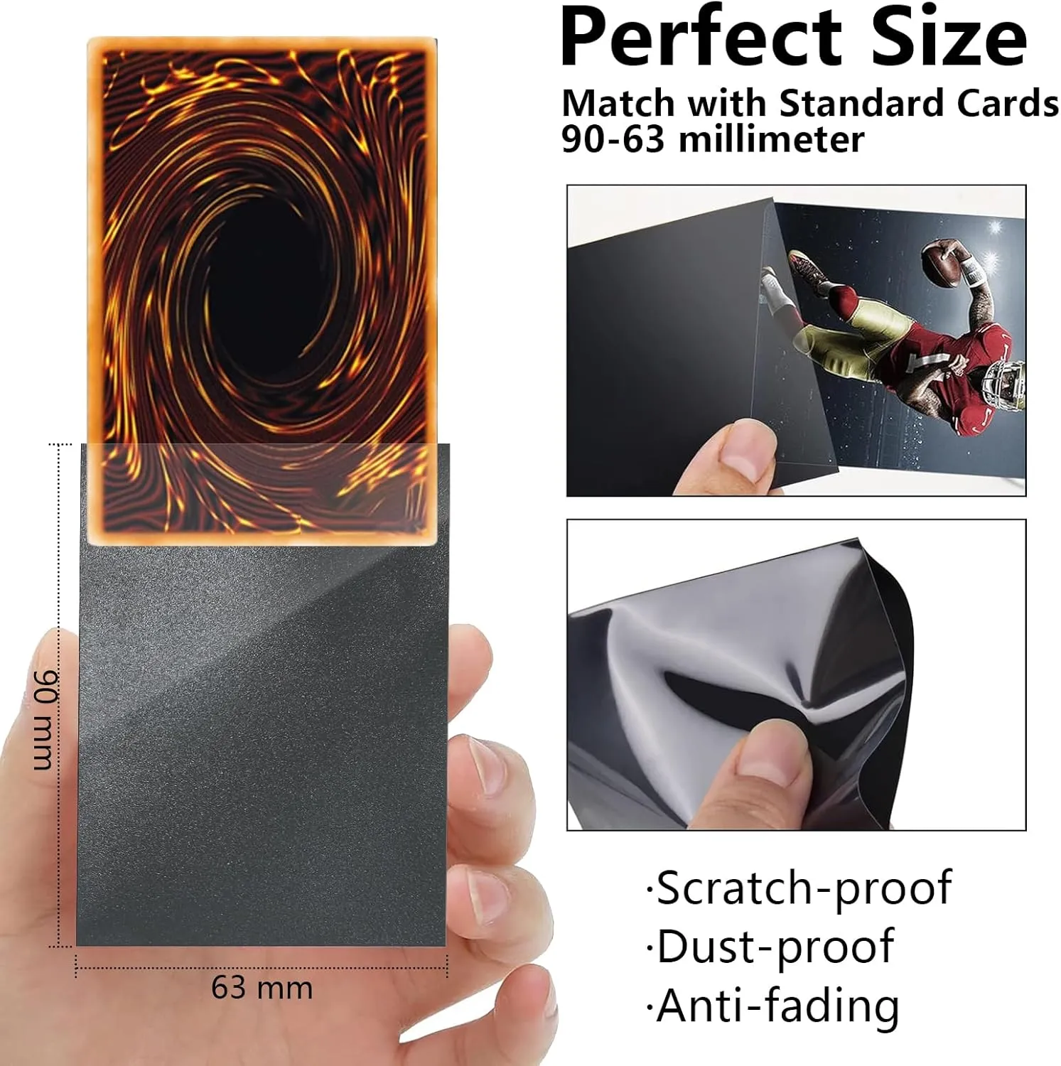 Playmats for Magic: The Gathering MTG Card Game Mat Plus 50 Pcs Card Sleeves, 24 x 14 inch TCG Mat with Stitched Edge for Commander Deck Duskmourn Board Game, Ookami Fox