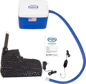 Polar Active Ice 3.0 Cold Therapy Ice Machine System with Programmable Timer, Large Foot Therapy Compression Pad, Lightweight 9 Quart Cooler, Quiet Pump, Strong Cryotherapy Pain Relief Treatment