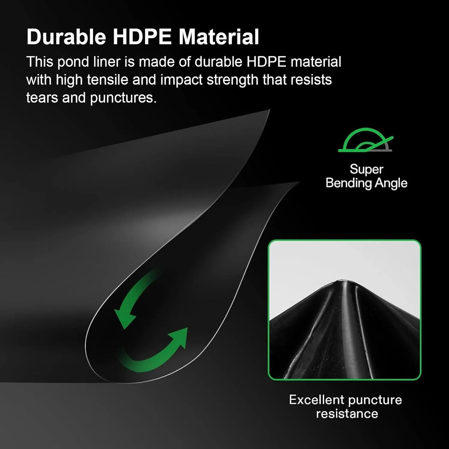 Pond Liner Outdoor Pond Liner Durability, Large Plastic Pond Leak-Proof, Fish Pond Liner Glue 26mil, for Reservoir Koi Pond(Size:12x100m/39.36x328ft)