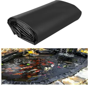 Pond Liner Outdoor Pond Liner Durability, Large Plastic Pond Leak-Proof, Fish Pond Liner Glue 26mil, for Reservoir Koi Pond(Size:12x100m/39.36x328ft)