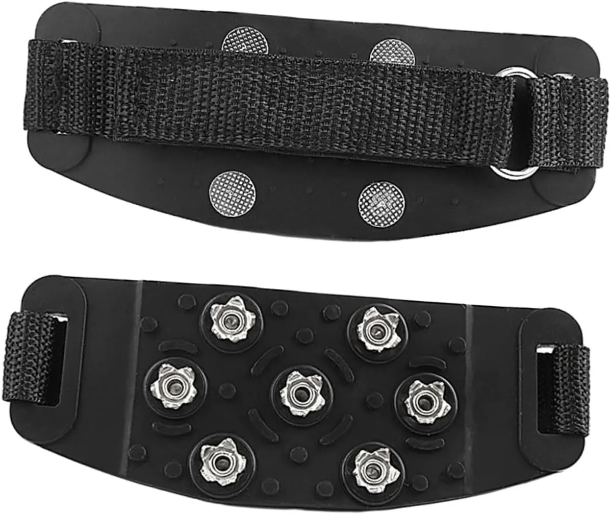 POPETPOP 1pair Crampon Spike Shoe Grippers - Ice Traction for Hiking and Climbing Lightweight and Footwear Accessories for Stability and Safety