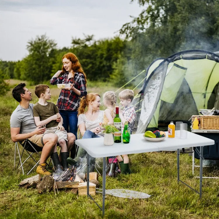 Portable Camping Tables Folding - Adjustable Height Table for Outdoor Camping and Fishing