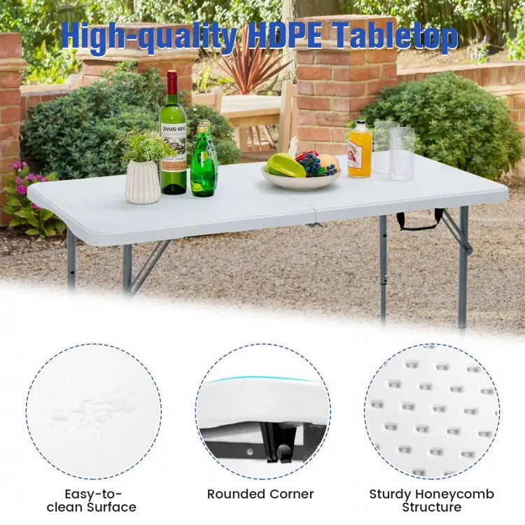 Portable Camping Tables Folding - Adjustable Height Table for Outdoor Camping and Fishing