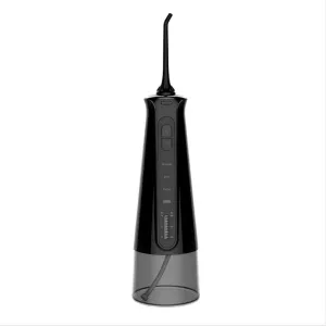 Portable Dental Oral Irrigator with 3 Modes, 6 Replaceable Jet Tips, Rechargeable Waterproof Teeth Cleaner for Home and Travel -300ml Detachable Reservoir (Color : Black) (Color : Black) (Colo