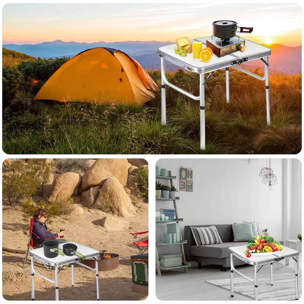 Portable Folding Table Outdoor Picnic Camping Barbecue Lightweight Travel Desk