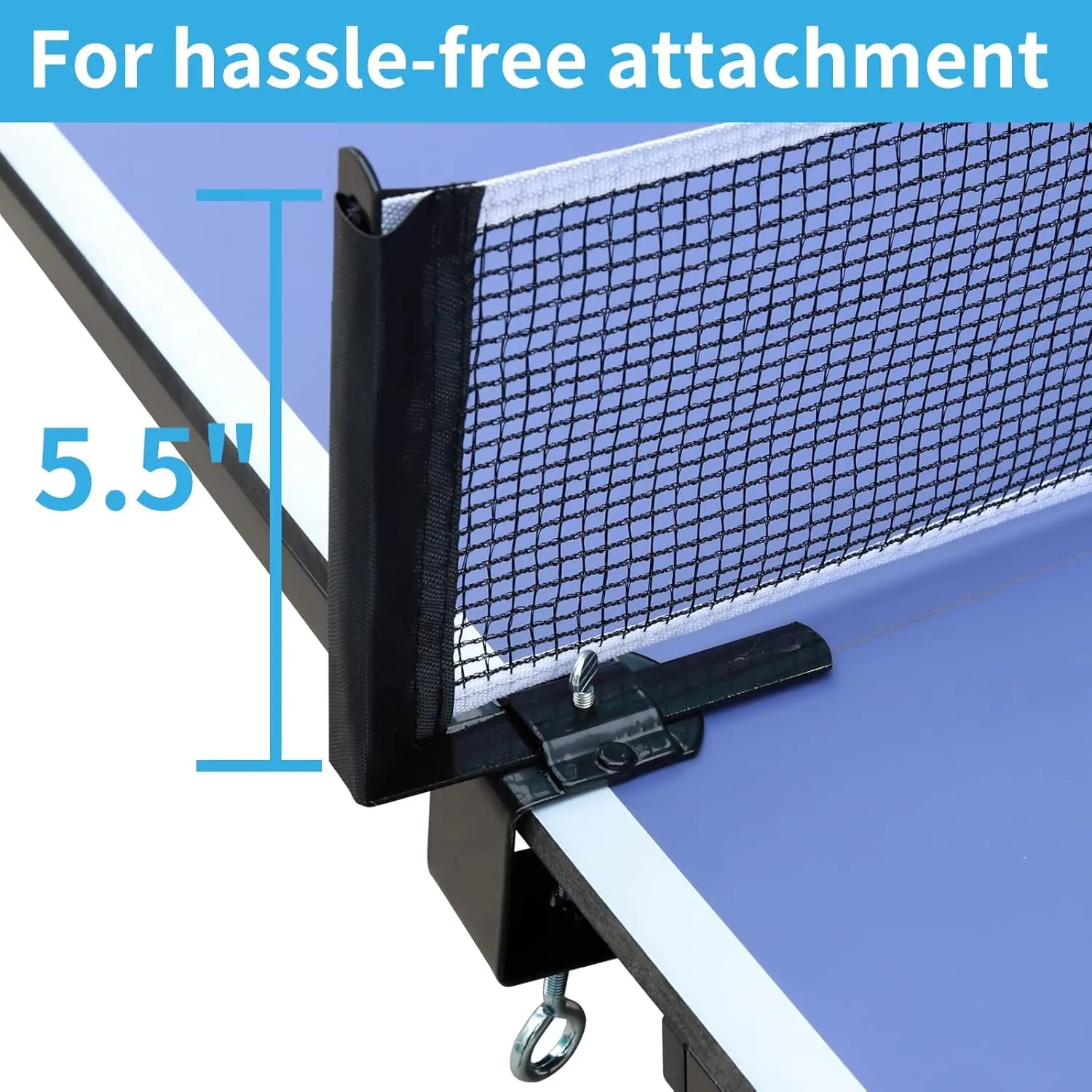 Portable Ping Pong Table 4.5FT/6FT/9FT Foldable Compact Space-Saving Design, Multi-Use Table Tennis Table for Kids Teens Adults, Free Standing Indoor/Outdoor Game