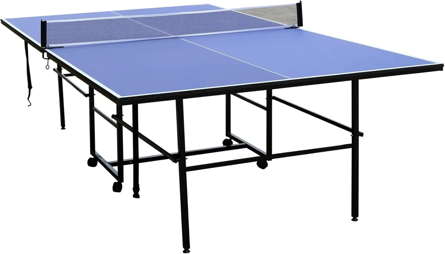 Portable Ping Pong Table 4.5FT/6FT/9FT Foldable Compact Space-Saving Design, Multi-Use Table Tennis Table for Kids Teens Adults, Free Standing Indoor/Outdoor Game