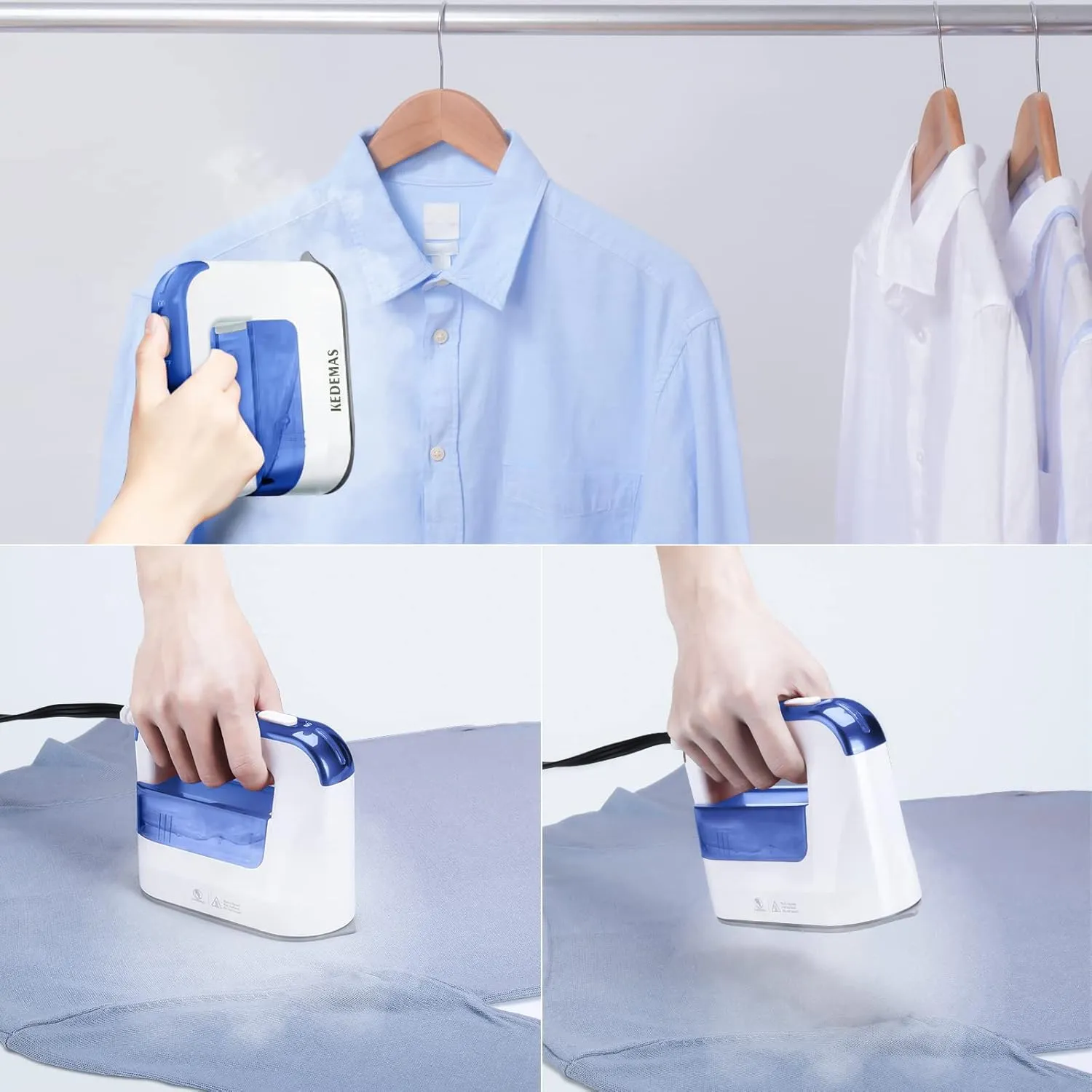 Portable Steamer iron for Clothes, 1300W Mini Handheld Clothes Steamer, Horizontal, Vertical and Dry Ironing, Travel Garment Steamers for Travelling, Home, Office, ONLY FOR 120V