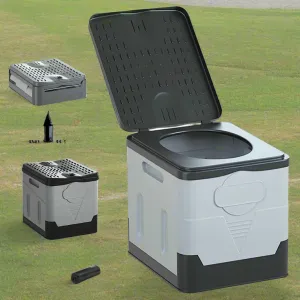 Portable Toilet - Waterproof Folding Camping Potty with 400lb Capacity