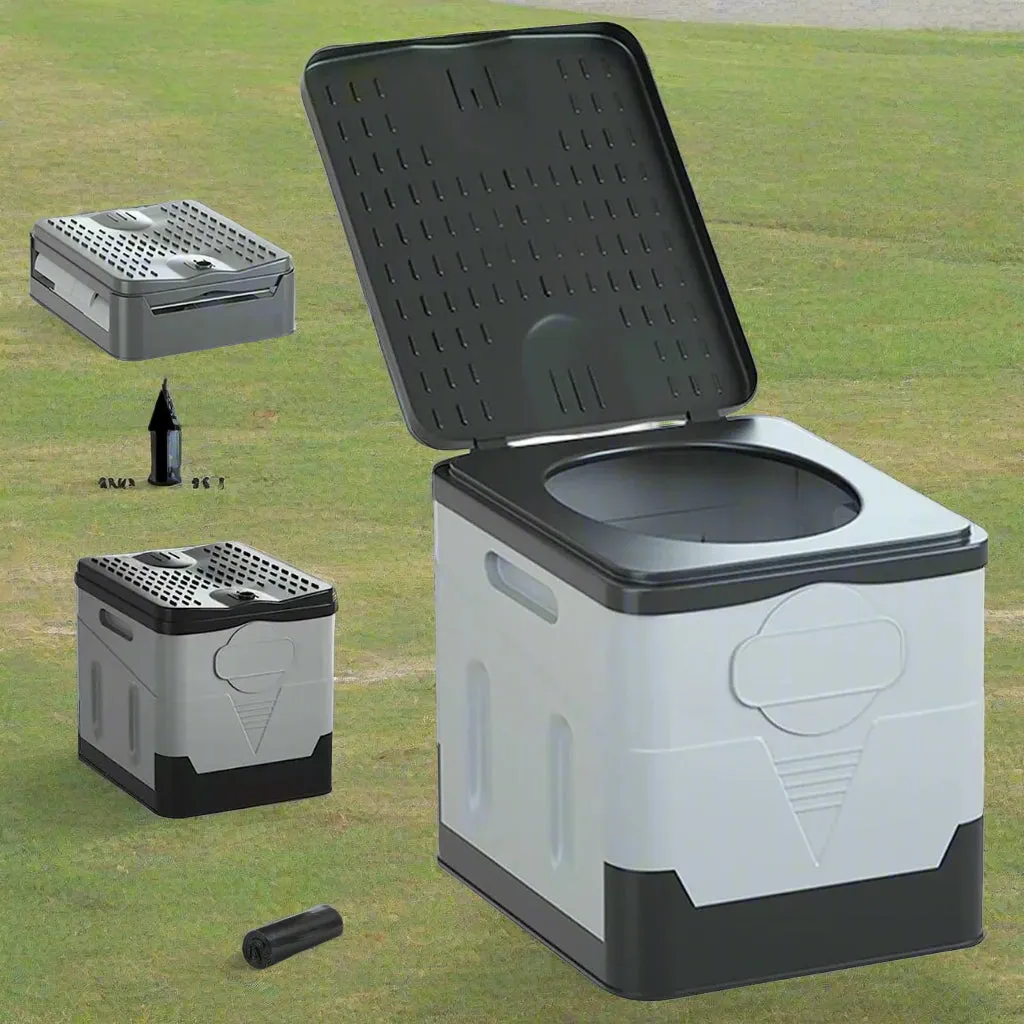 Portable Toilet - Waterproof Folding Camping Potty with 400lb Capacity