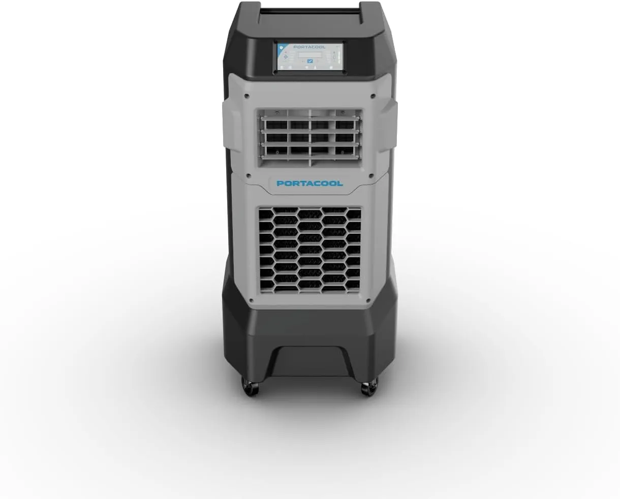 Portacool Apex 500 (PACA05001A1) – Wi-Fi Enabled High Velocity Portable Evaporative Cooler for 500 sq. ft. with up to 55-foot Reach, Oscillating Louvers, Programable, 13 Gallon Reservoir, Variable Spd