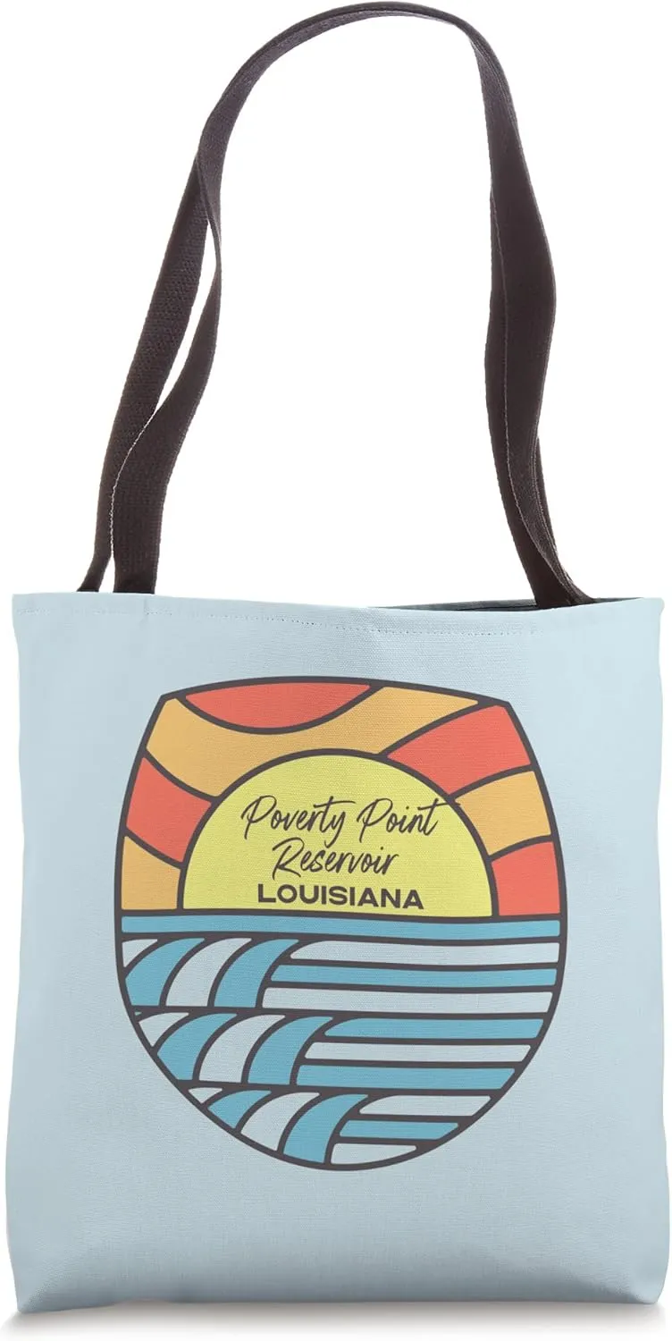 Poverty Point Reservoir Louisiana LA Sunset Sunrise Souvenir Tote Bag