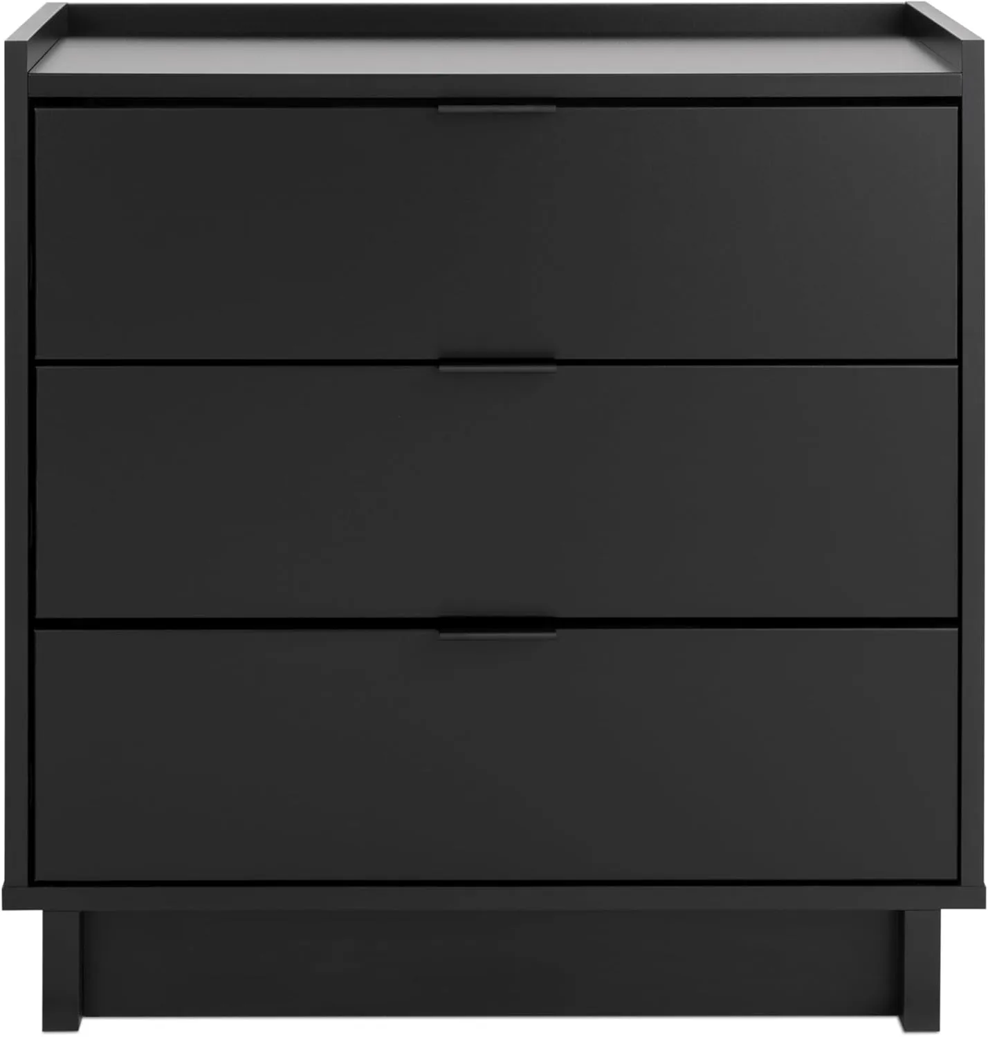 Prepac Simply Modern Nightstand Bedside Table, Black Nightstand for Bedroom, End Table with 3 Drawers 26.5" W x 26.75" H x 16" D