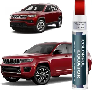 PRP/JRP Deep Cherry Red Crystal Pearl Touch Up Paint for Jeep, Car Paint Pen Scratch Repair Two-In-One Touch Up Paint, Premium Car Scratch Remover for Deep Scratches