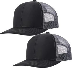 Quanhaigou Trucker Hat - Mesh Snap Back - Unisex Adjustable Baseball Cap - Outdoor Hats for Men Women