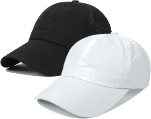 Quick Dry Fit Hats Athletic Baseball Cap Workout Hats for Running Hiking Golf Fishing |UPF 50  Waterproof
