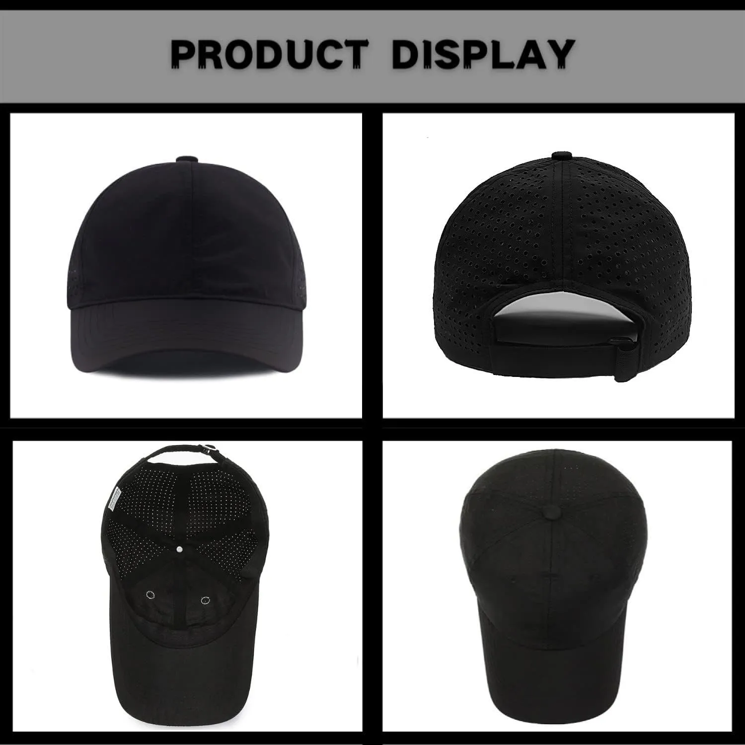Quick Dry Fit Hats Athletic Baseball Cap Workout Hats for Running Hiking Golf Fishing |UPF 50  Waterproof