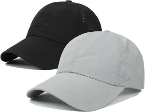 Quick Dry Fit Hats Athletic Baseball Cap Workout Hats for Running Hiking Golf Fishing |UPF 50  Waterproof