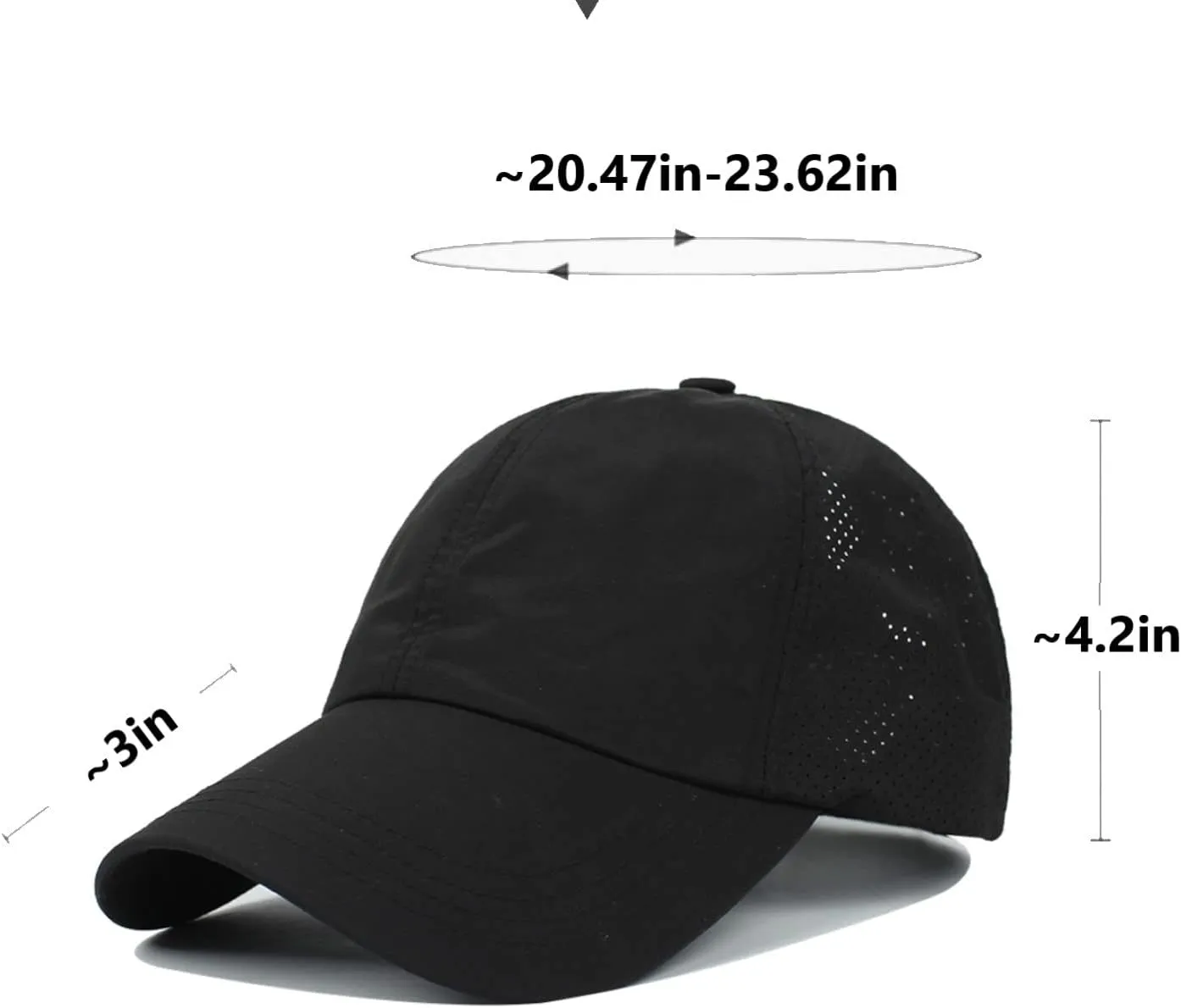Quick Dry Fit Hats Athletic Baseball Cap Workout Hats for Running Hiking Golf Fishing |UPF 50  Waterproof