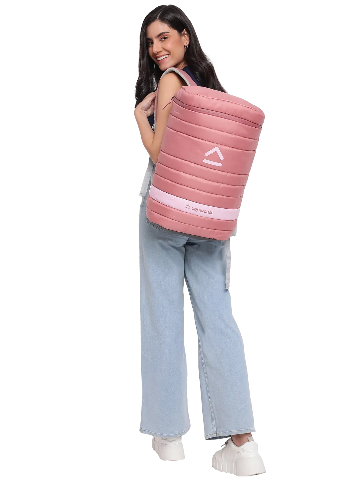 Quilted Pink Backpack