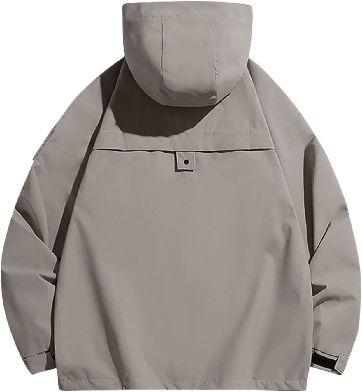 Rain Jacket Men Drawstring Lightweight Waterproof Rain Coats Poncho Sun Protective Outdoor Jacket with Hooded