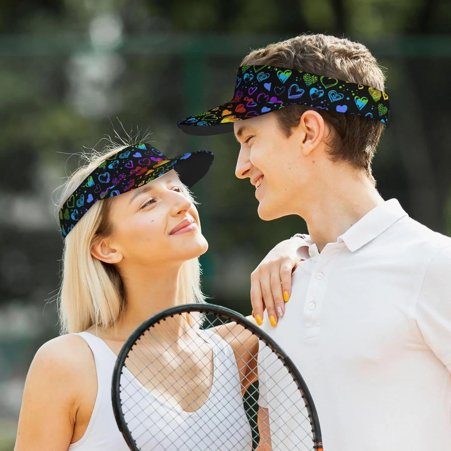 Rainbow LGBT Sun Hats for Women Men Gay Pride Wide Brim Visor Summer Beach Packable Visor