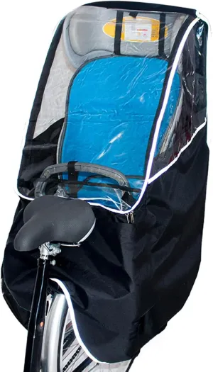 Rainproof Bike Seat Canopy, Child Bike Seat Cover, Black, 78CM