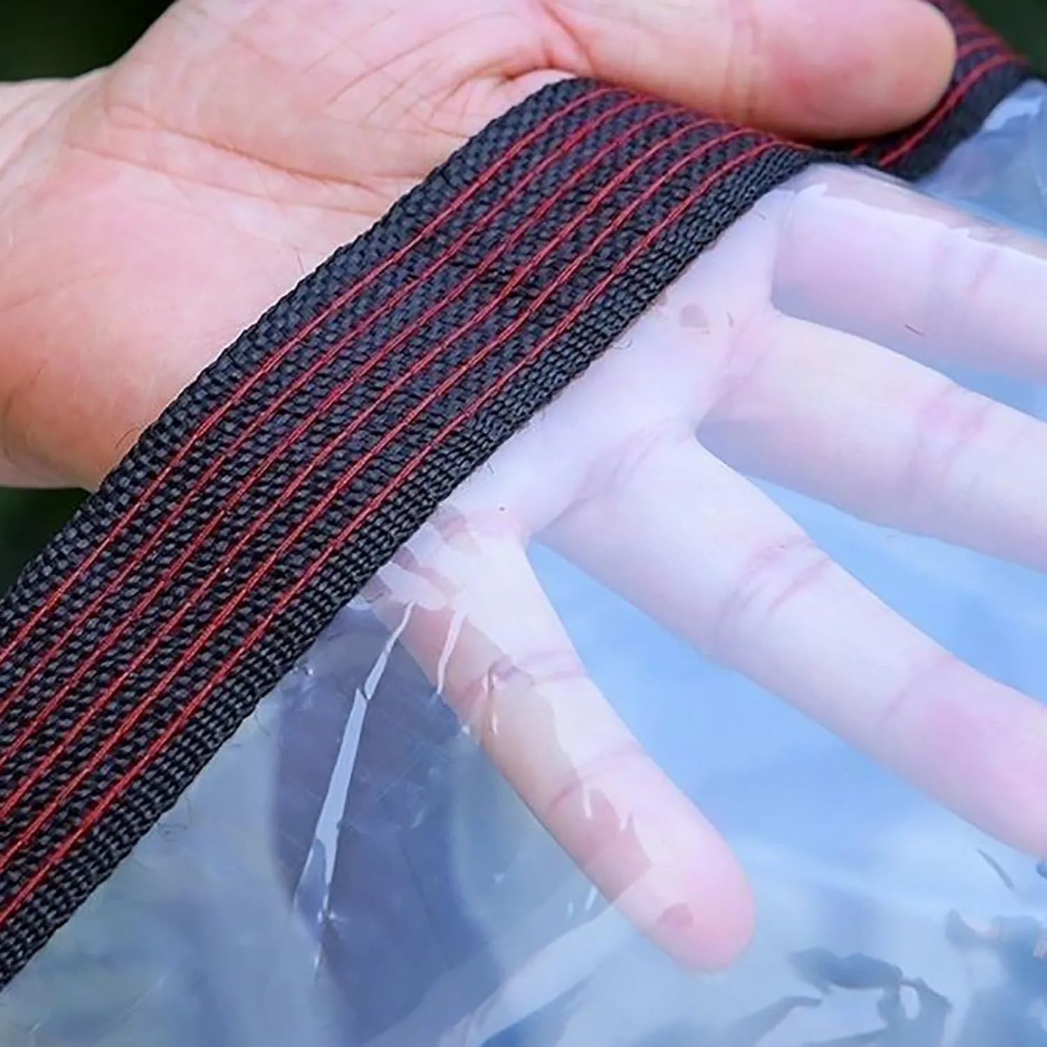 Rainproof, Wind-Proof Transparent Waterproof Tarpaulin,with Grommets Rope,Clear-Waterproof-Tarps-Outdoor,for Patio Enclosure, Camping, Outdoor Tent Cover ﻿(7x10 ft(2x3m))