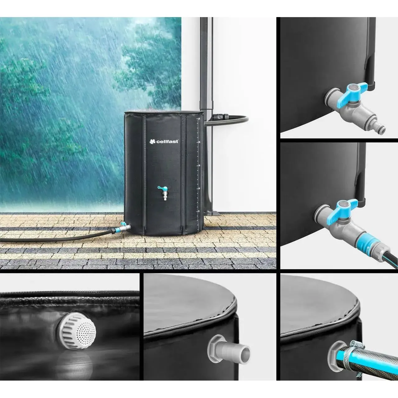 Rainwater Tank Garden Watering Spare Water Reservoir 250l