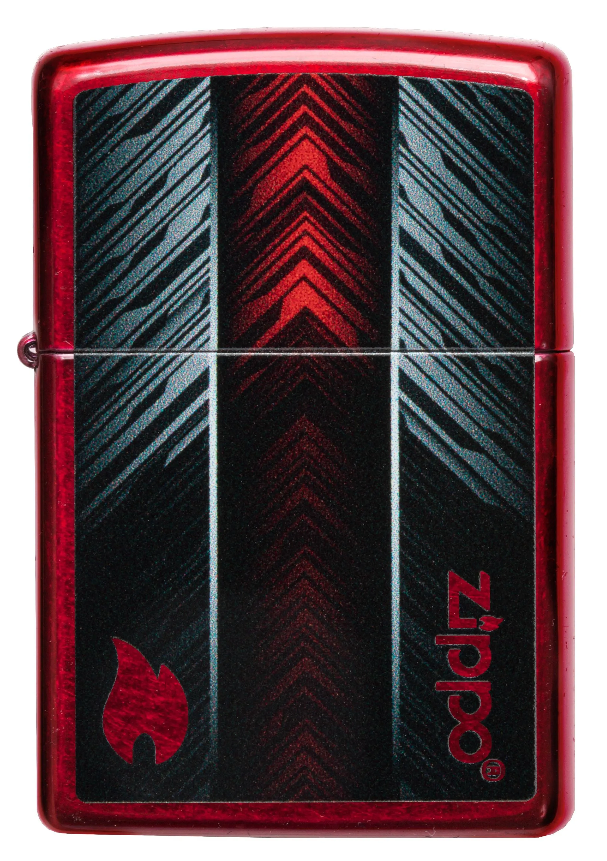 Red and Gray Zippo Design